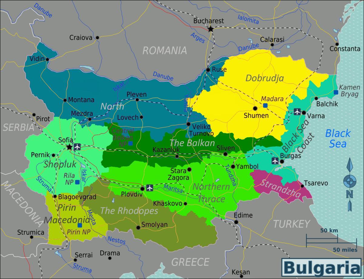 map of Bulgaria airports