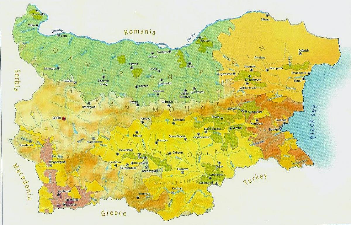 map of Bulgaria climate
