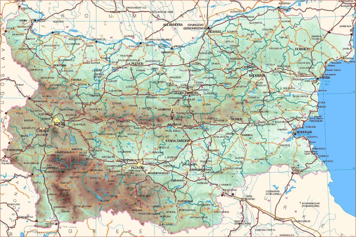 map of Bulgarian coast