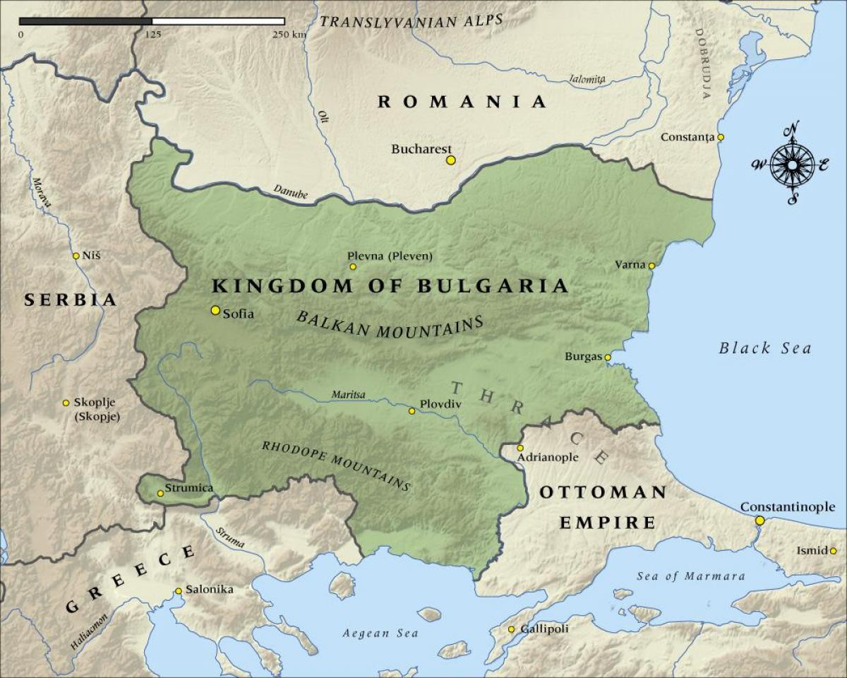 map of old Bulgarian