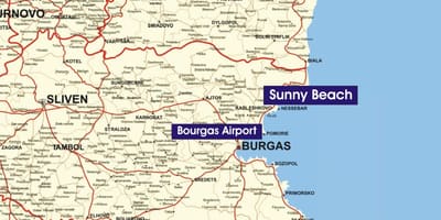 Bulgaria beaches map