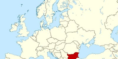 World map showing Bulgaria