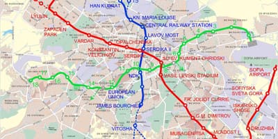 Map of Bulgaria metro