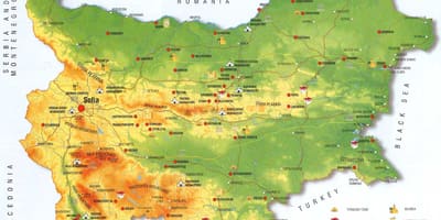 Bulgarian mountains map