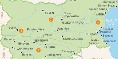 Bulgaria regions map