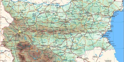 Map of Bulgarian coast