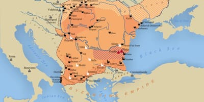 Map of Bulgarian empire