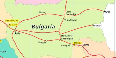 Bulgaria train map