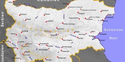 Map of Bulgarian seaside