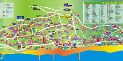 Golden beach Bulgaria map